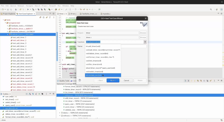 Parasoft C++test软件界面