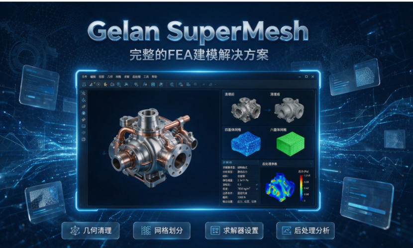 Gelan SuperMesh|一站式国产 FEA 建模平台