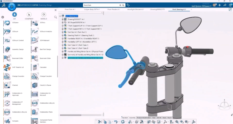 3DEXPERIENCE CATIA 软件界面