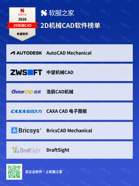 软服之家2D机械CAD软件榜单