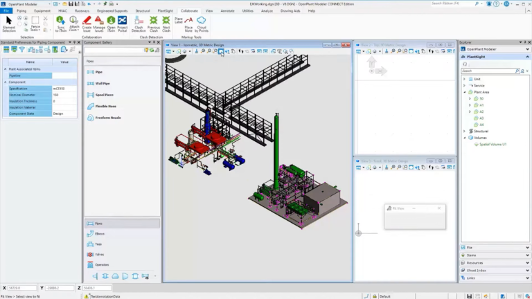 OpenPlant Modeler 三维工厂设计和建模软件软件界面
