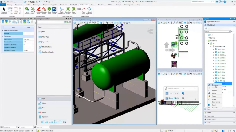 OpenPlant Modeler 三维工厂设计和建模软件软件界面