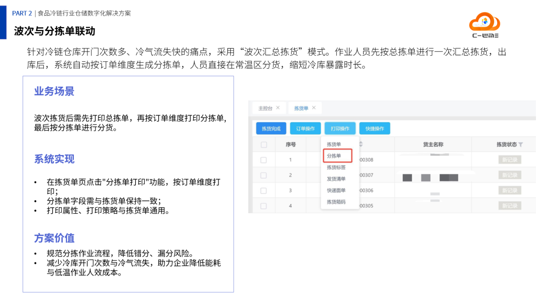 从多温区到组合加工:食品冷链仓储数字化如何落地?C-WMS方案发布