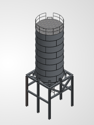 基于SOLIDWORKS Simulation的筒仓支撑架有限元强度与刚度分析