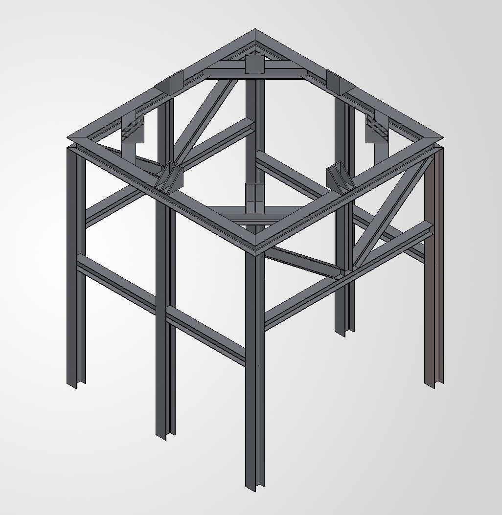 基于SOLIDWORKS Simulation的筒仓支撑架有限元强度与刚度分析